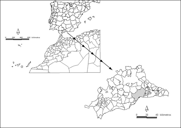 Localización del municipio de Málaga (España)