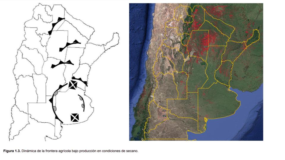 Comparación entre
frentes de frontera identificados